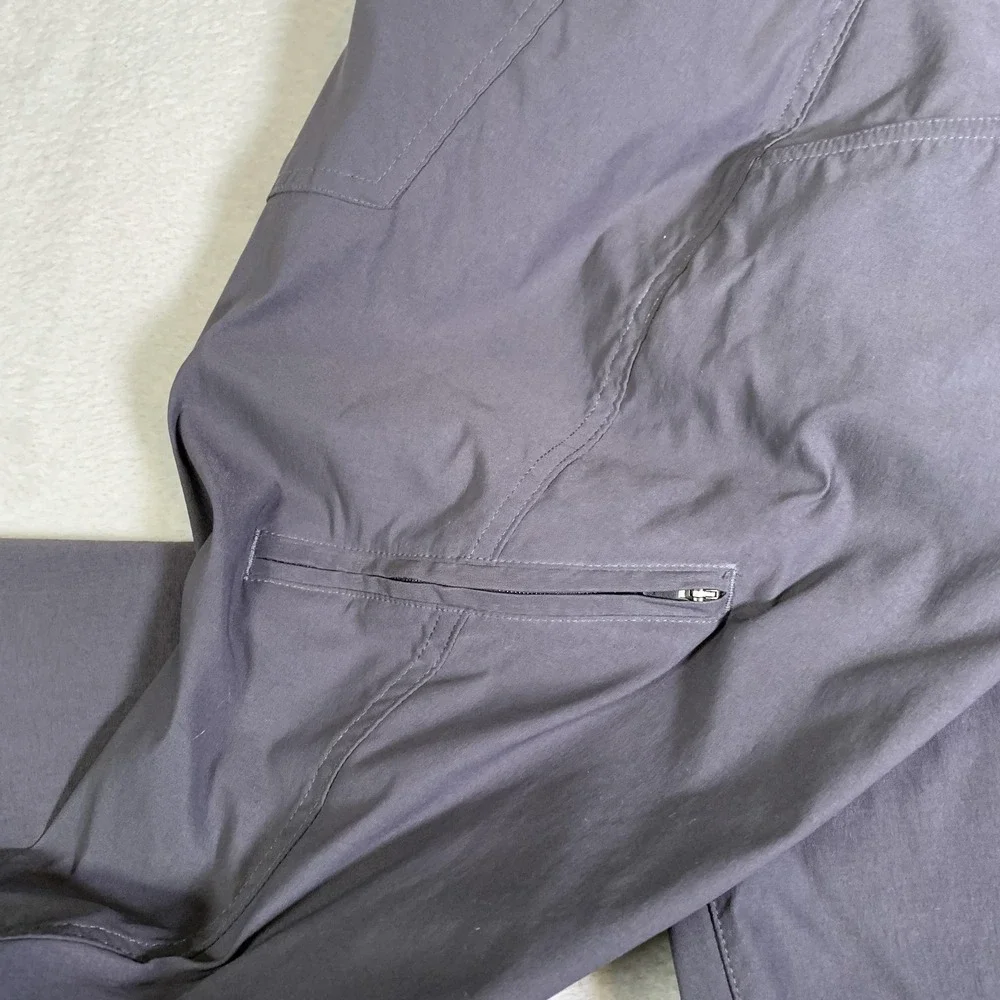 Orvis Pants Mens 40x30 Gray Stretch Hiking Water Repellent Zip Pockets Travel